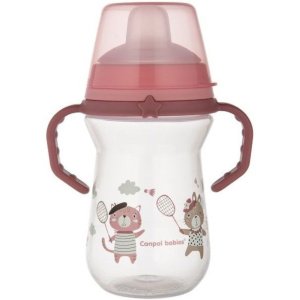 Ποτηράκι με Στόμιο Σιλικόνης 250ml FirstCup Bonjour Paris Pink 56/