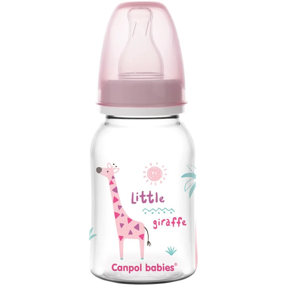 Στενό Μπουκάλι 120ml PP Africa Canpol Pink 59/
