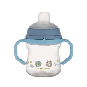 Κύπελλο με Στόμιο Σιλικόνης 150ml FirstCup Bonjour Canpol Blue 56/