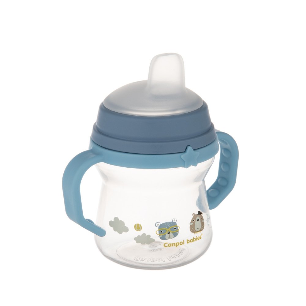Κύπελλο με Στόμιο Σιλικόνης 150ml FirstCup Bonjour Canpol Blue 56/ - Image 2