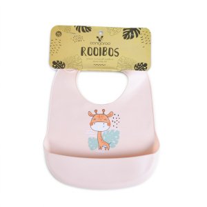 Σαλιάρα Σιλικόνης με Τσέπη Rooibos Cangaroo Pink