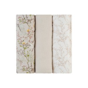 Πάνες Μουσελίνας 100x100cm 3τμχ Secret Garden Beige