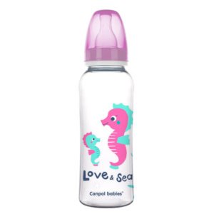 Στενό Μπουκάλι 250ml +12m PP Love & Sea Canpol Pink 59/