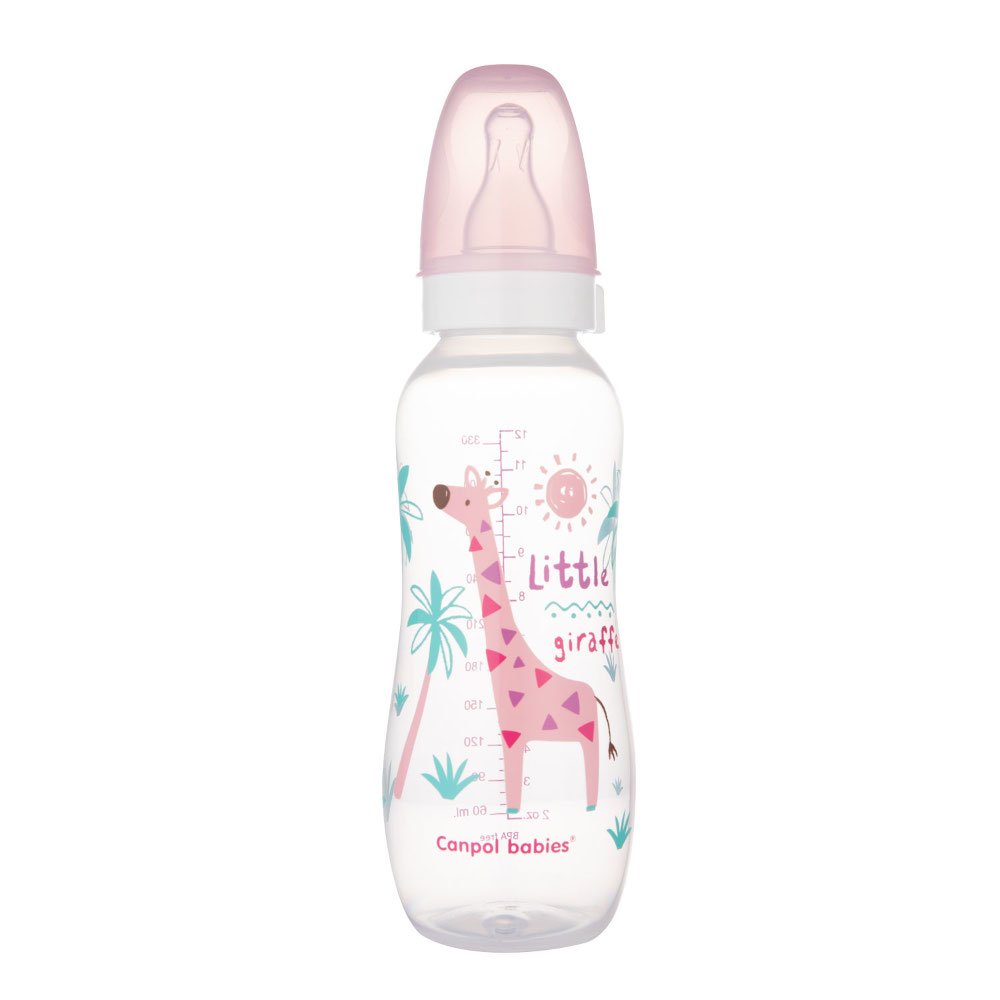 Στενό Μπουκάλι 330ml +12m PP Africa Canpol Pink 59/