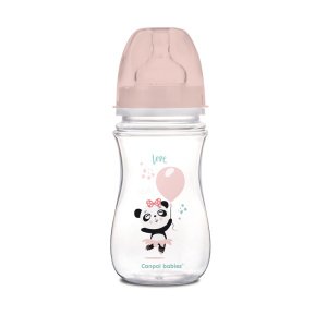 Μπιμπερό Κατά των Κολικών 240ml +3m Easy Star Exotic Canpol Panda Pink 35/