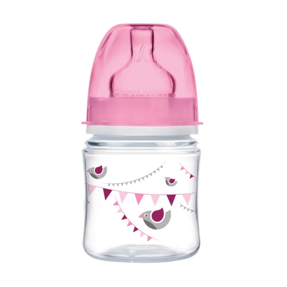 Μπιμπερό Πλατύ Κατά των Κολικών 120ml +0m PP Easy Start Let's Celebrate Canpol Pink 35/