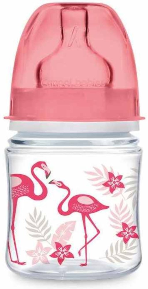 Μπιμπερό Πλατύ Κατά των Κολικών 120ml +0m PP Easy Start Jungle Canpol Flamingo Coral 35/