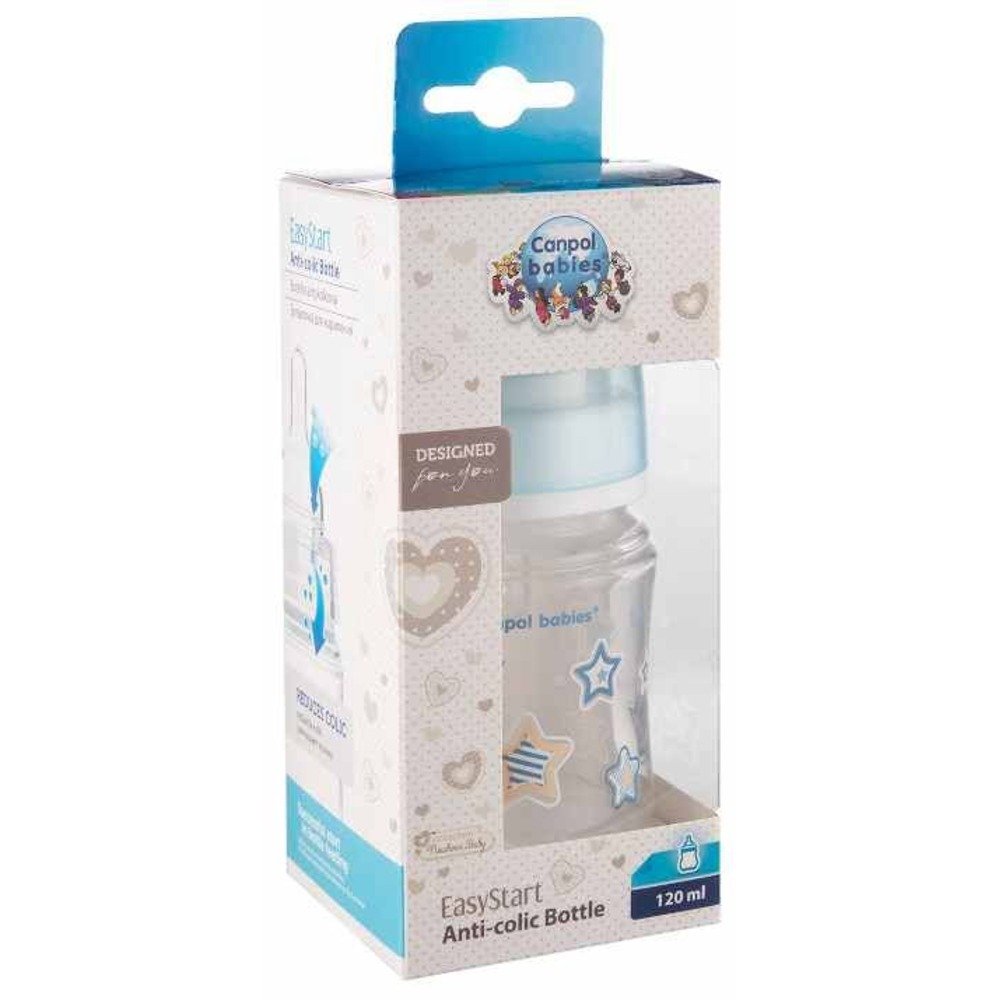 Μπουκαλι με Φαρδύ Λαιμό κατά των Κολικών Easystart 120 ml Blue CANPOL 35/ - Image 2