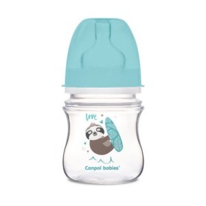 Μπιμπερό κατά των Κολικών με Φαρδύ Λαιμό EasyStart Exotic 120ml Blue CANPOL 35/