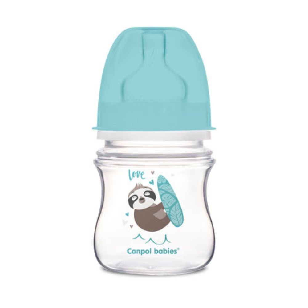 Μπιμπερό κατά των Κολικών με Φαρδύ Λαιμό EasyStart Exotic 120ml Blue CANPOL 35/