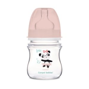 Μπιμπερό κατά των Κολικών με Φαρδύ Λαιμό EasyStart Exotic 120ml Pink CANPOL 35/