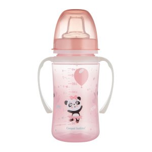 Εκπαιδευτικό Κύπελλο με Λαβές 240ml +6m Exotic Animals Canpol Pink 35/