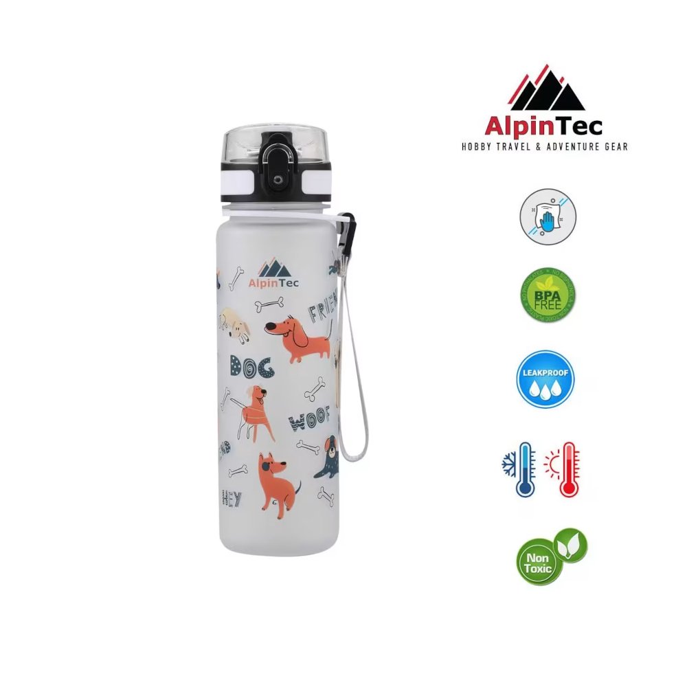 Παγούρι 500ml Mood Alpintec White Dogs - Image 2
