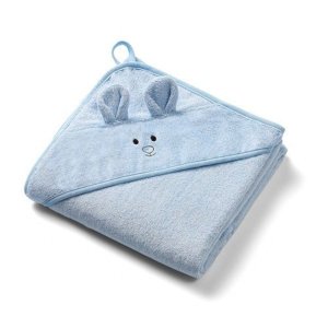 Μπουρνούζι με Κουκούλα Μπαμπού 100x100cm Babyono Blue 1553/