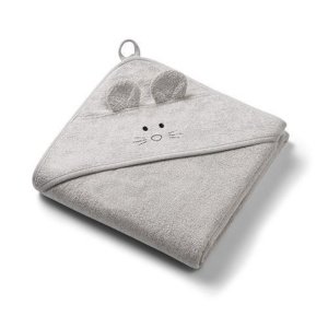 Μπουρνούζι με Κουκούλα Μπαμπού 100x100cm Babyono Grey 1553/