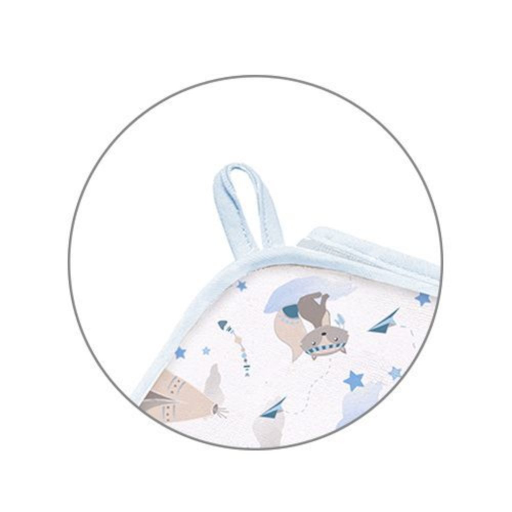 Πετσέτα με Κουκούλα Terry 100x100cm Babyono Blue 1552/ - Image 3