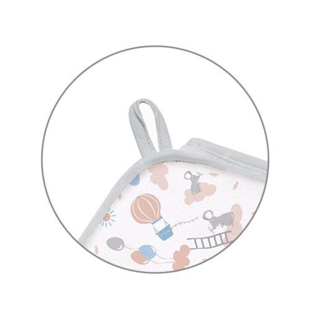 Πετσέτα με Κουκούλα Terry 100x100cm Babyono Grey 1552/ - Image 3
