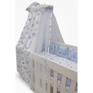 Κουνουπιέρα Κούνιας 150x450cm Beboulino Blue Moon