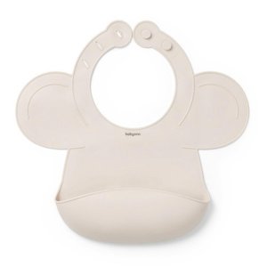 Σαλιάρα Σιλικόνης με Θήκη Περισυλλογής +6m Babyono Beige 1639/