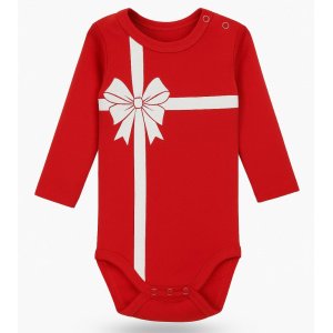 Κορμάκι Μακρυμάνικο I am Christmas Gift Venere Red