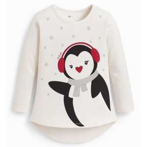 Μπλουζάκι Μακρυμάνικο Penguin Venere White