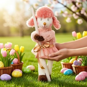 Λαμπάδα 20cm Σκυλάκι με Φορεματάκι Amek Toys