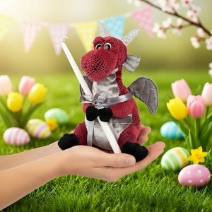 Λαμπάδα 32cm Δράκος Dino Red