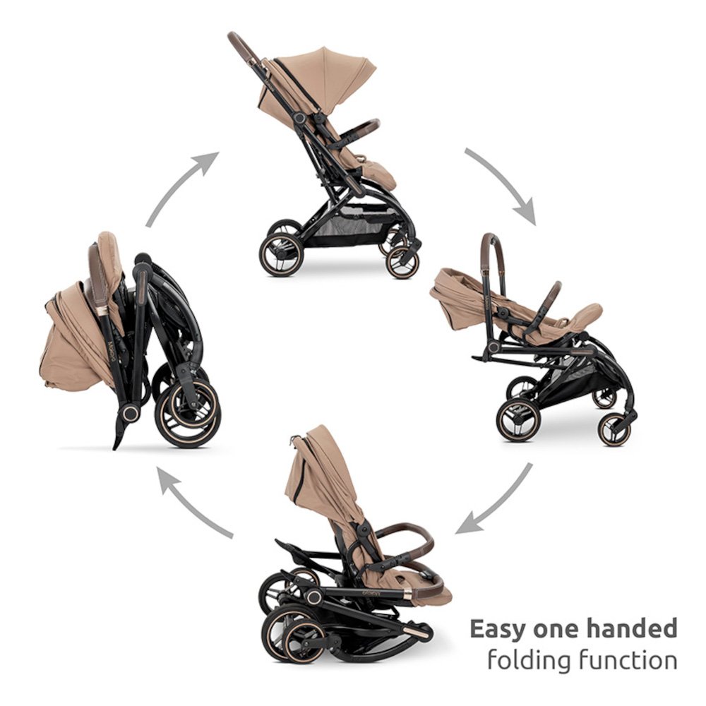 Παιδικό Καρότσι Περιστρεφόμενο 360° έως 22kg Makaya Lorelli Black - Image 3