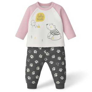 Βρεφικό Σετ Μακρυμάνικο Hello Bear Beboulino Pink