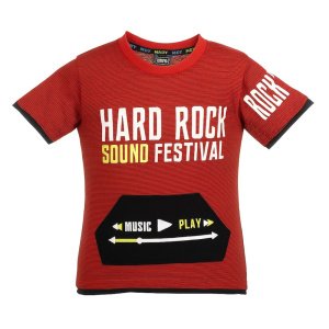 Κοντομάνικη Μπλούζα Waxmen Hard Rock in Red