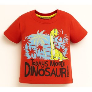 Μπλούζα Κοντομάνικη Today's Red Mood Dinosaur First Kids