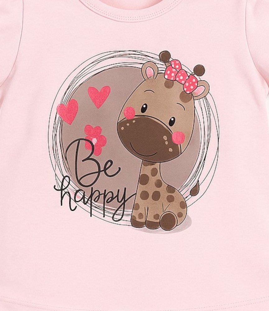 Μπλούζα Κοντομάνικη Be Happy in Pink New Happy Life - Image 2