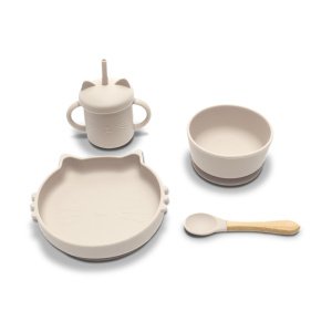 Σετ Φαγητού Σιλικόνης 4τμχ Natural Beige Lorelli