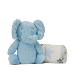 Κουβέρτα με Παιχνίδι 90x75cm Nappy Lorelli Blue Elephant