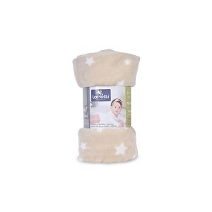 Κουβέρτα Αγκαλιάς 85x100cm Coral Fleece Lorelli Beige Stars