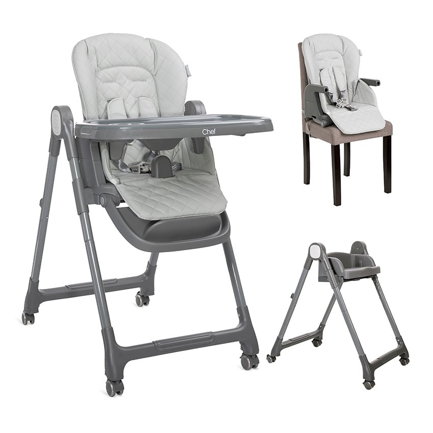 Καρεκλάκι Φαγητού 3σε1 Chef Lorelli Grey Leather