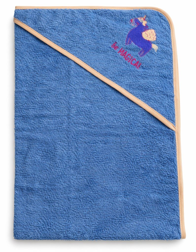 Μπουρνουζοπετσέτα με Κουκούλα 75x75cm Beboulino Unicorn Fr Blue - Image 2