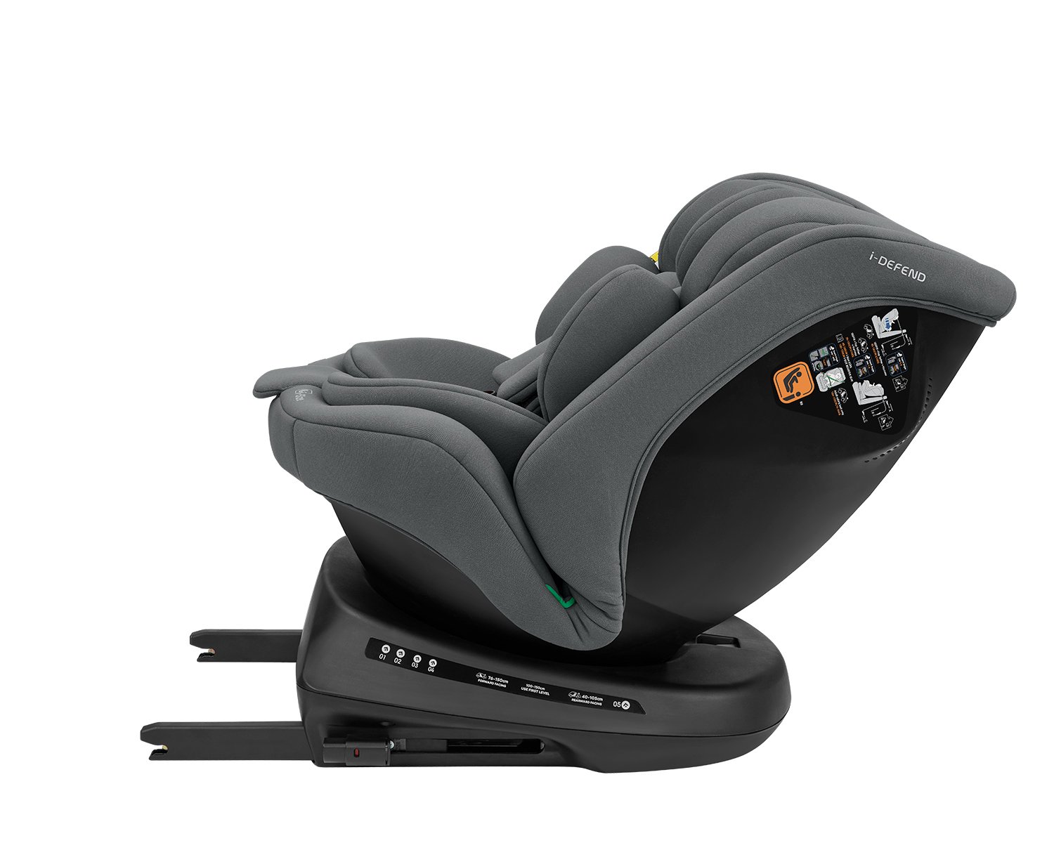 Κάθισμα Αυτοκινήτου i-Defend i-Size Isofix 40-150cm (0-36kg) 360° Kikka boo Grey - Image 4