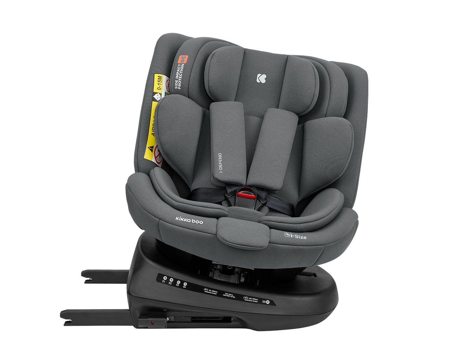 Κάθισμα Αυτοκινήτου i-Defend i-Size Isofix 40-150cm (0-36kg) 360° Kikka boo Grey - Image 5
