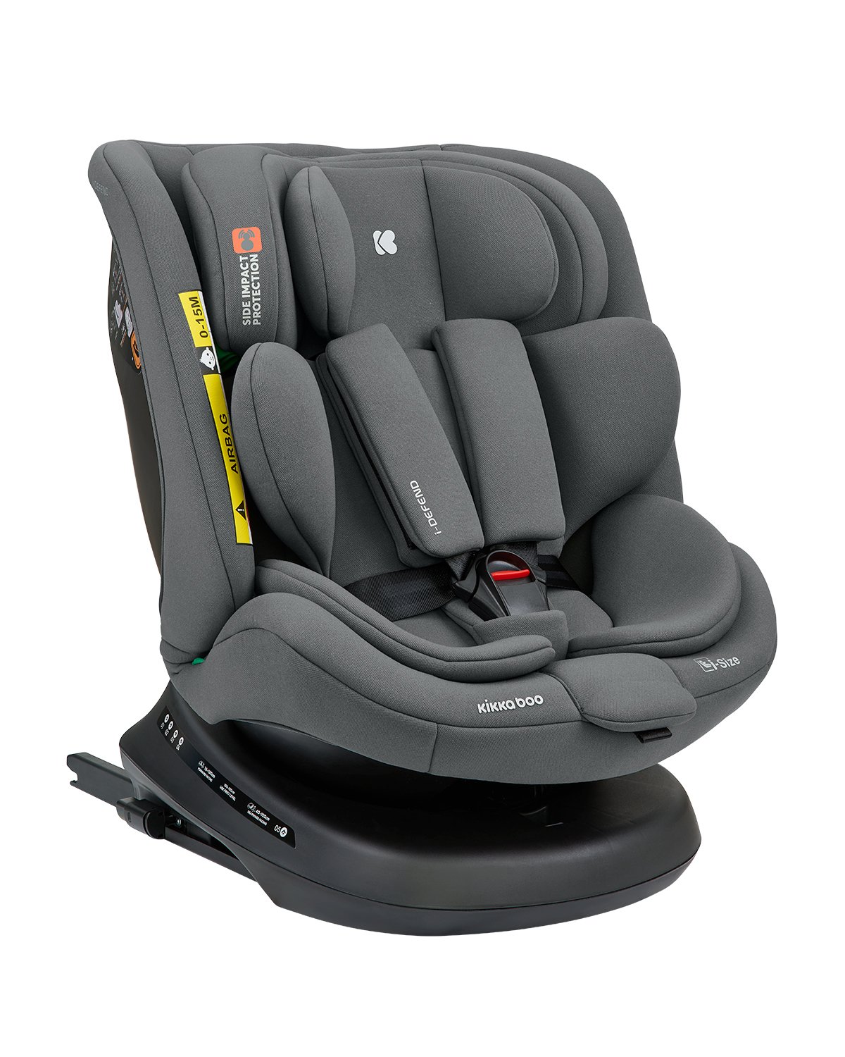 Κάθισμα Αυτοκινήτου i-Defend i-Size Isofix 40-150cm (0-36kg) 360° Kikka boo Grey