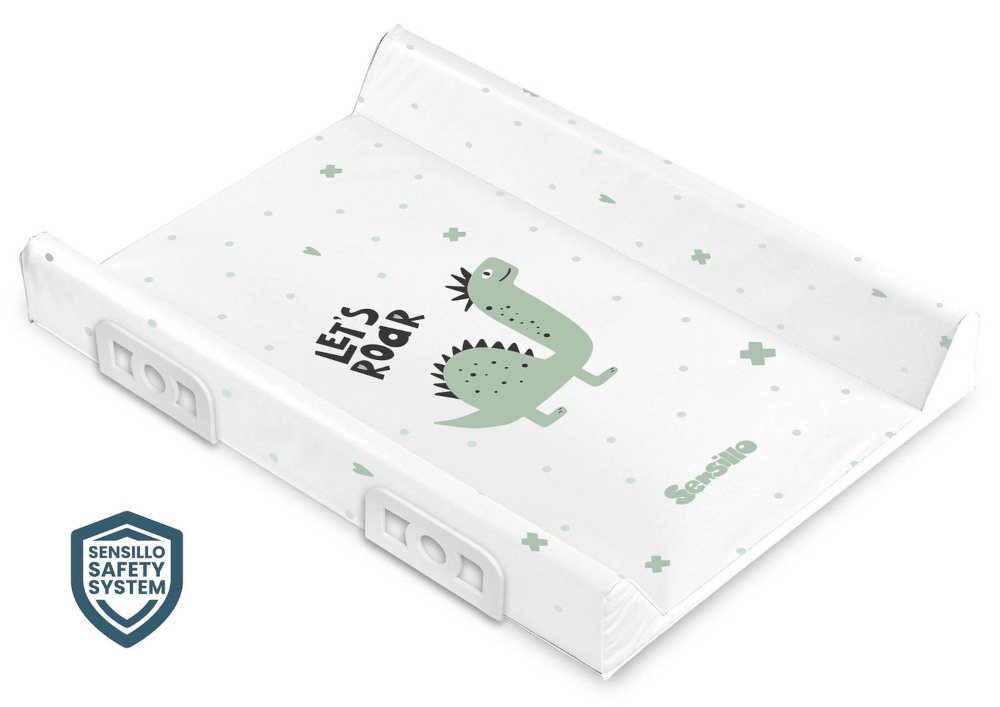 Aλλαξιέρα με Σκληρή Βάση 50x70cm Sensillo Dino Green