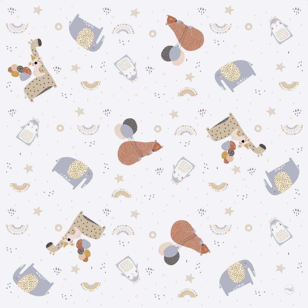 Προστατευτικό Χαλάκι 120x120cm Less mess Giraffe Friends Ceba baby