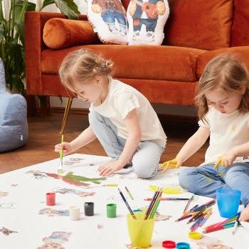 Προστατευτικό Χαλάκι 120x120cm Less mess Giraffe Friends Ceba baby - Image 3