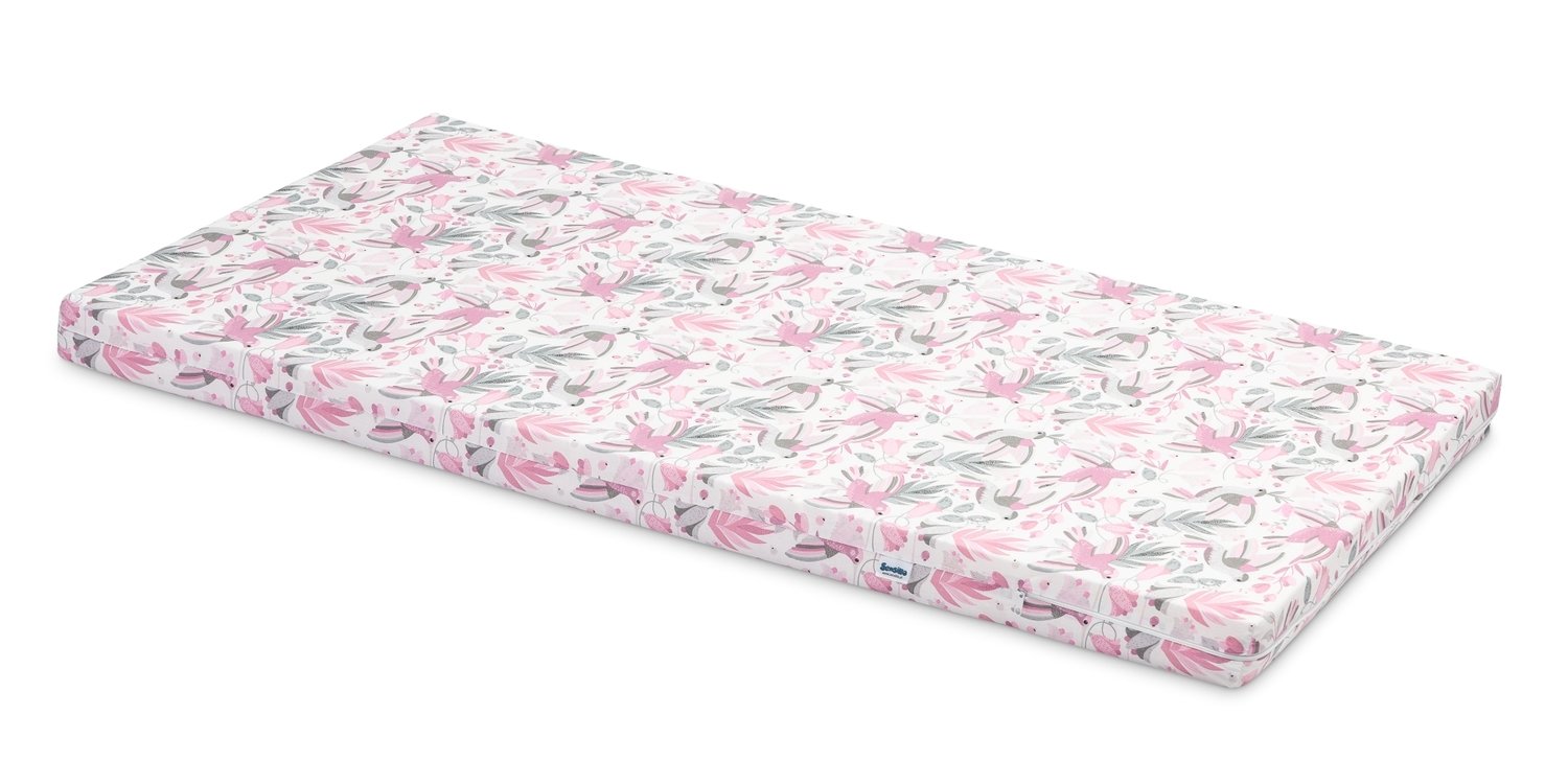 Στρώμα Αφρού 60x120cm Sensillo Birds Pink