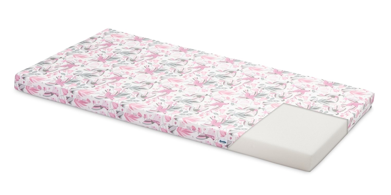 Στρώμα Αφρού 60x120cm Sensillo Birds Pink - Image 2