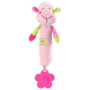 Μαλακό Παιχνίδι με Ήχο και Μασητικό Sweet Lambie Sheep Babyono Pink