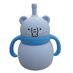 Παγούρι Σιλικόνης με Λαβές 200ml Toddler Blue Elephant