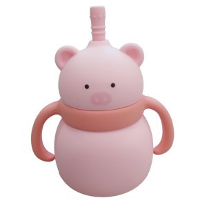 Παγούρι Σιλικόνης με Λαβές 200ml Toddler Pink Pig