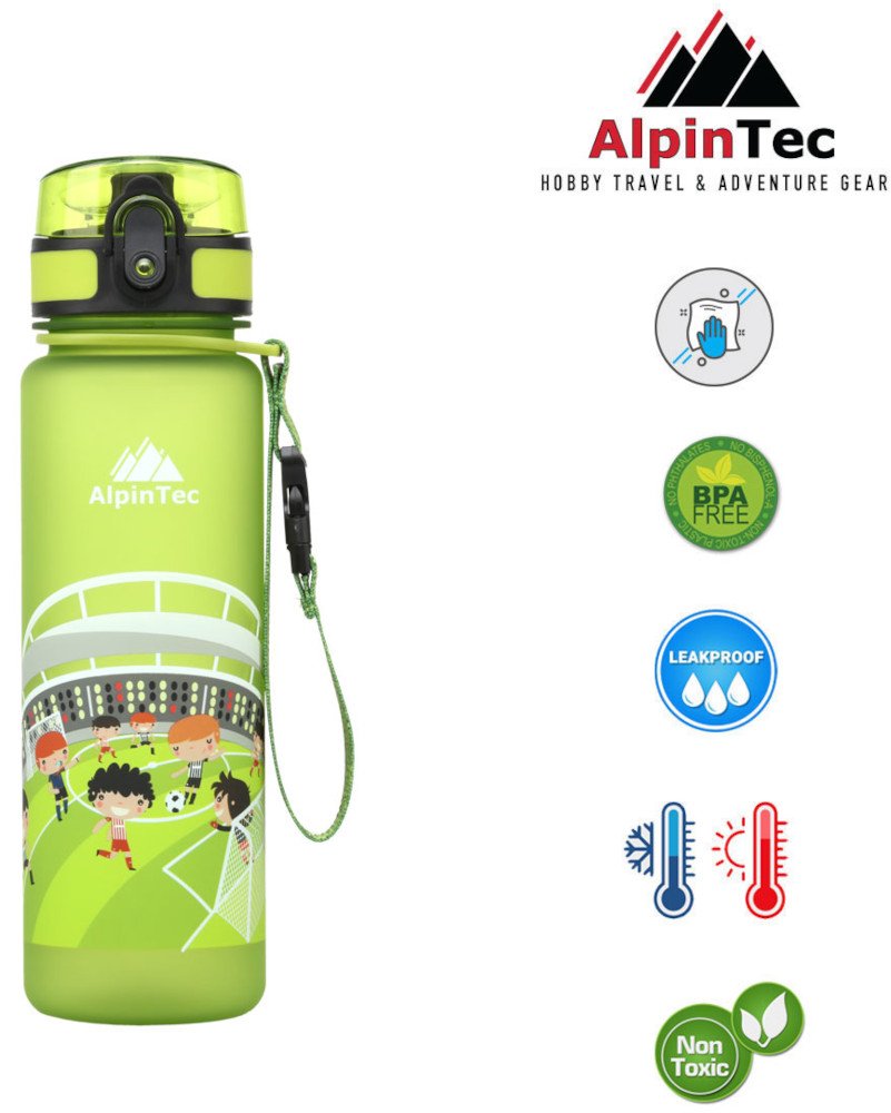 Παγούρι 500ml Green Football AlpinTec Kids