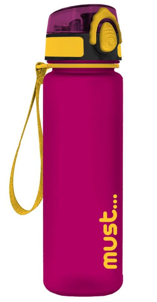 Παγούρι με Καπάκι 650ml Must Yellow Pink